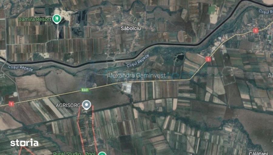 Teren intravilan cu front la E60, Sacadat, Bihor,Gaminvest,v3902
