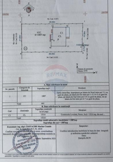 Casă individuală cu 4 camere cu Teren 1007 Mp în Sud