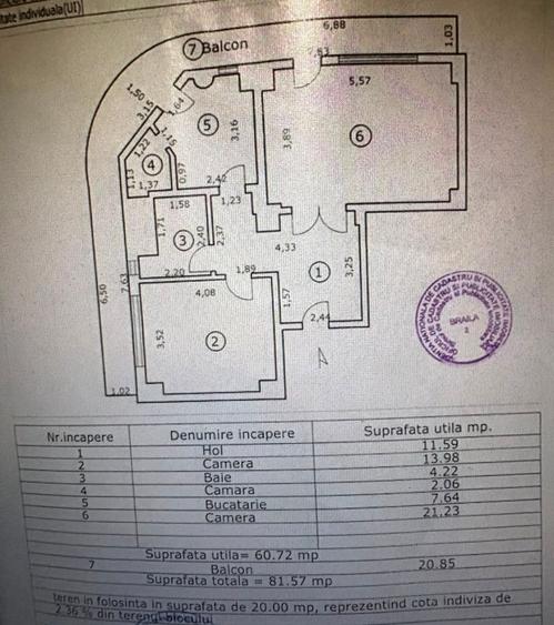 Apartament cu 2 camere decomandat în Dorobanți