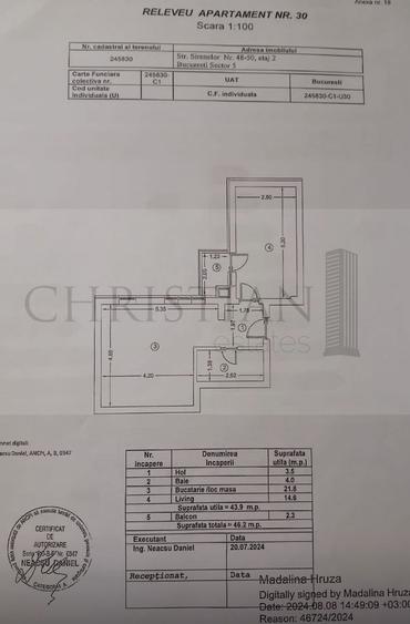 Apartament cu 2 camere decomandat, mobilat în 13 Septembrie