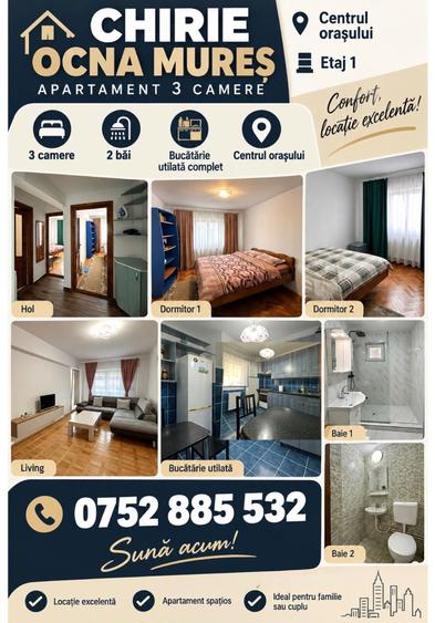 Apartament cu 3 camere decomandat în Exterior Vest