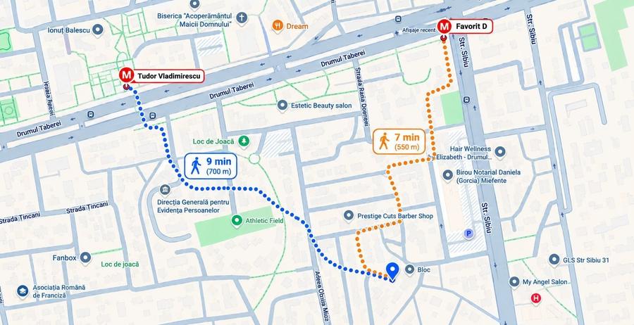 Apartament cu 2 camere circular, mobilat în Drumul Taberei