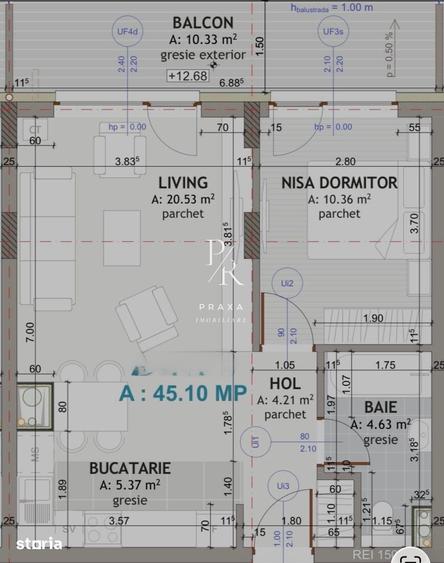 Apartament 2 Camere, LUX, 45 mp, lift, garaj, panoramic, zona Eroilor! - 3