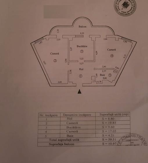 Apartament cu 2 camere decomandat în Independenței