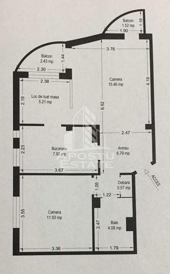 Apartament cu 2 camere decomandat, mobilat în Circumvalațiunii