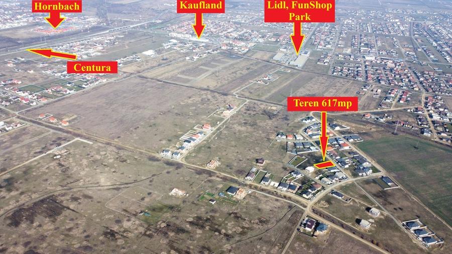 Teren Construcții intravilan de 617 mp, în Moșnița Nouă
