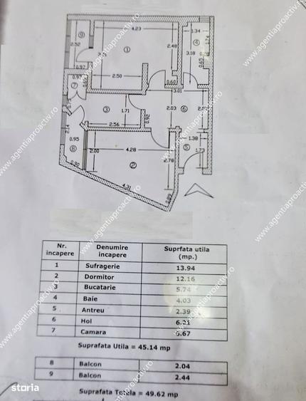 Apartament cu 2 camere în Siderurgiștilor