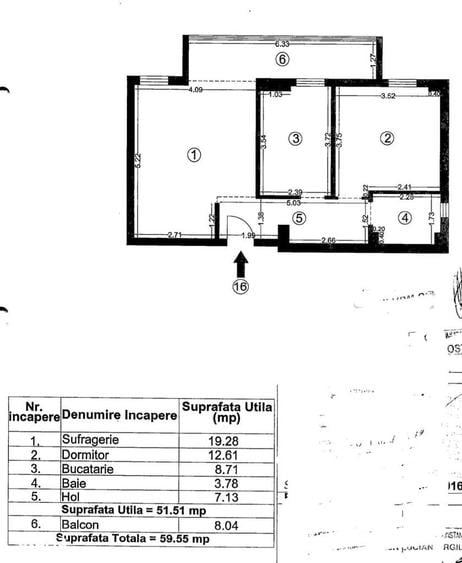 Apartament cu 2 camere în Tomis Plus