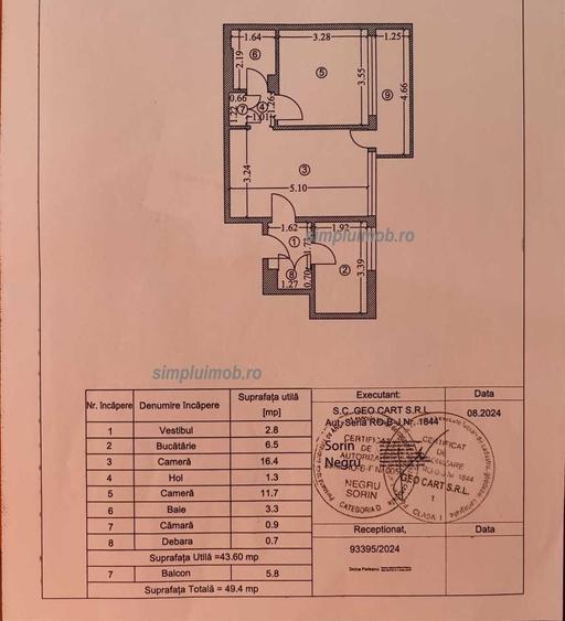 Apartament cu 2 camere semidecomandat, mobilat în Câmpia Libertății