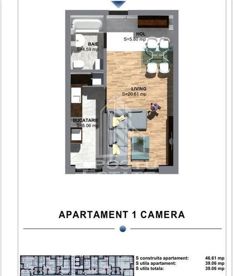 Apartamente cu o camera, predare la cheie, Torontalului - 7
