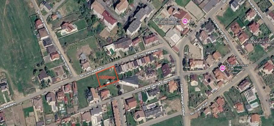 Teren Construcții intravilan de 1000 mp, în Sânmartin