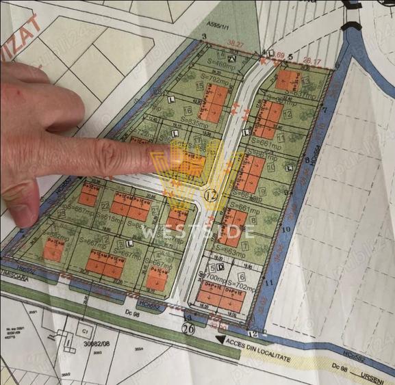 Teren Construcții intravilan de 666 mp, în Calea Urseni