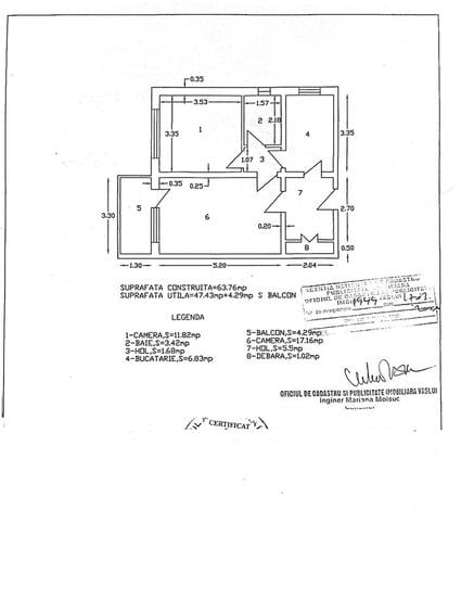 Apartament cu 2 camere decomandat în Morăreni