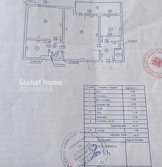 Apartament cu 2 camere semidecomandat, mobilat în 1 Mai