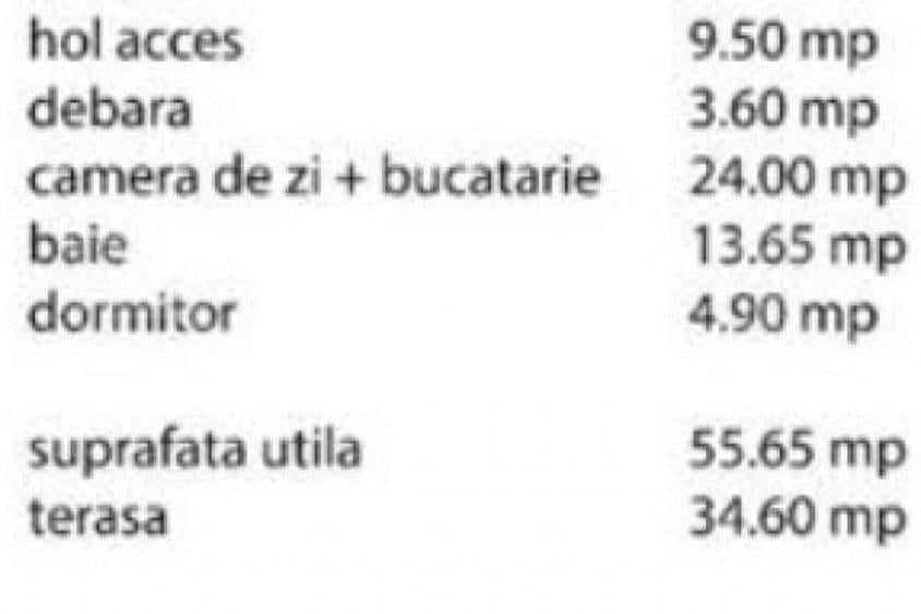 Apartament cu 2 camere semidecomandat în Baciu