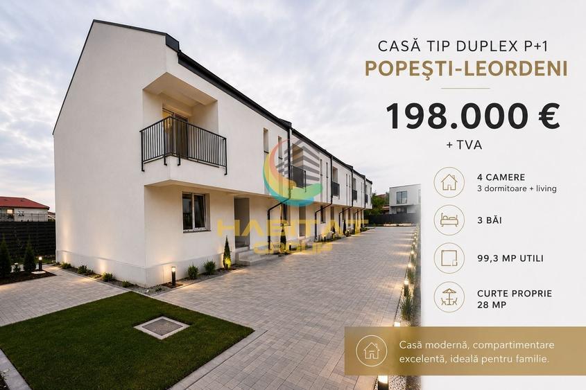 Vânzare Casa Înșiruită | 118 mp | P+1 | Popești Leordeni - 1