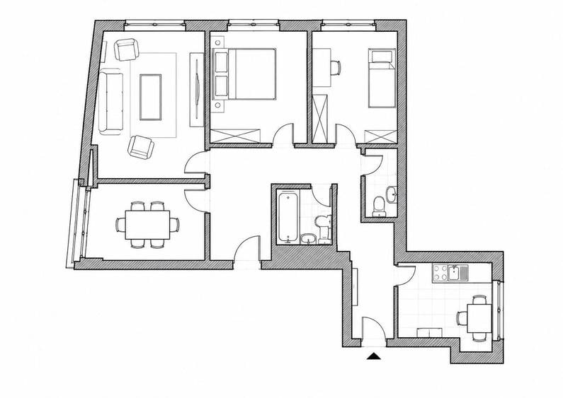 Apartament cu 3 camere în Central