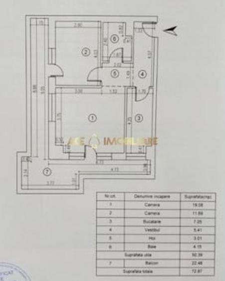 Apartament cu 2 camere decomandat, mobilat în Titan