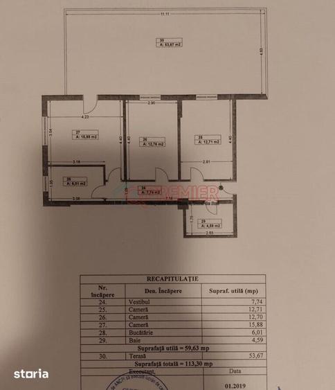 Apartament cu 3 camere decomandat în Progresul