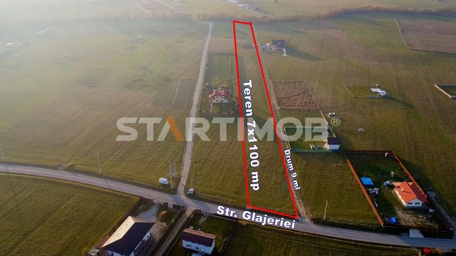 Teren Construcții intravilan de 1100 mp, în Glăjărie