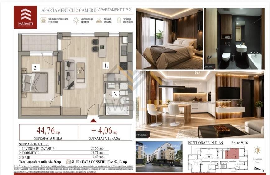Apartament cu 2 camere în Central