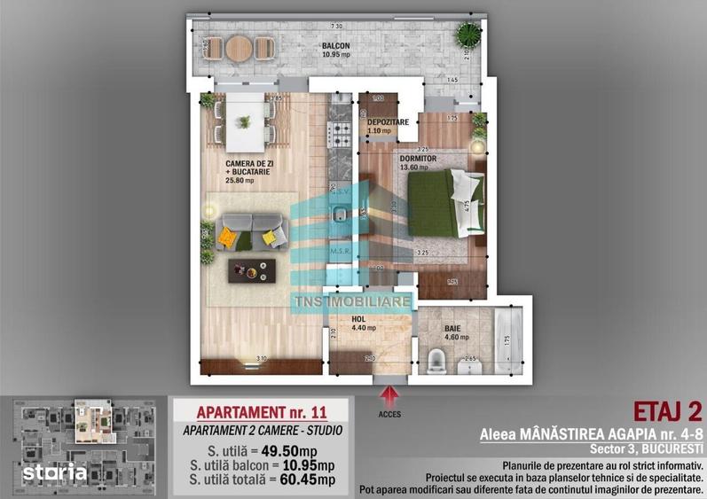 Apartament cu 2 camere în Titan — fotografia 3