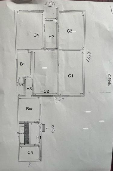 Casă cu 4 camere cu Teren 1246 Mp în Ultracentral