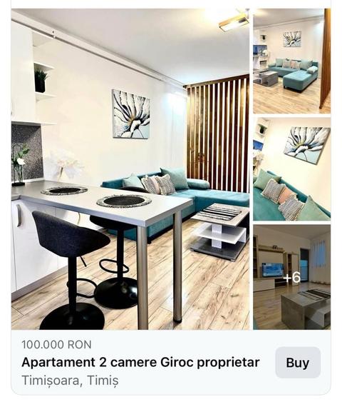 Apartament cu 2 camere în Giroc