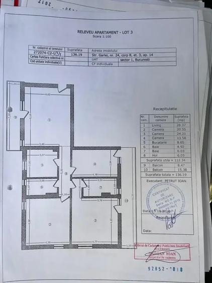Apartament cu 4 camere decomandat, mobilat în Herăstrău