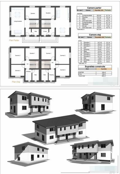 Casă cu 5 camere cu Teren 206 Mp în Glina