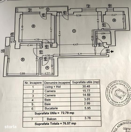 Apartament cu 3 camere în Dorobanți