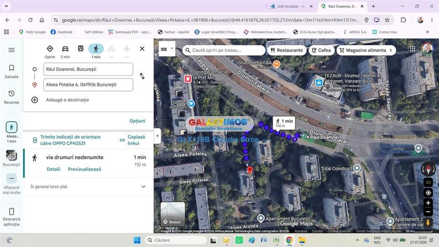 Apartament cu 2 camere decomandat, mobilat în Drumul Taberei