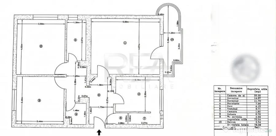 Apartament cu 3 camere decomandat în Unirii