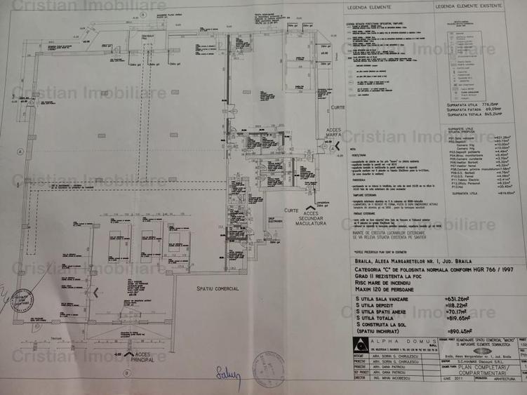 Spațiu comercial, de 795 mp, în Central