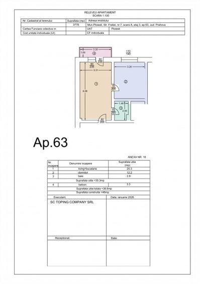 Apartament cu 2 camere nedecomandat în Rudului