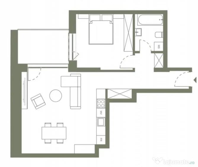 Apartament 2 camere 58.2 mp si logie 8.5 mp in Hexagon - Cluj-Napoca (Cluj) - 1
