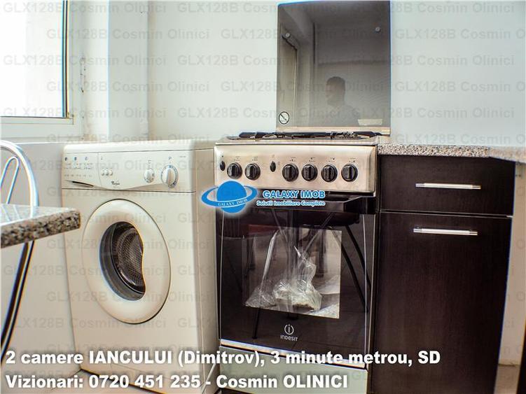 Apartament cu 2 camere semidecomandat, mobilat în Iancului