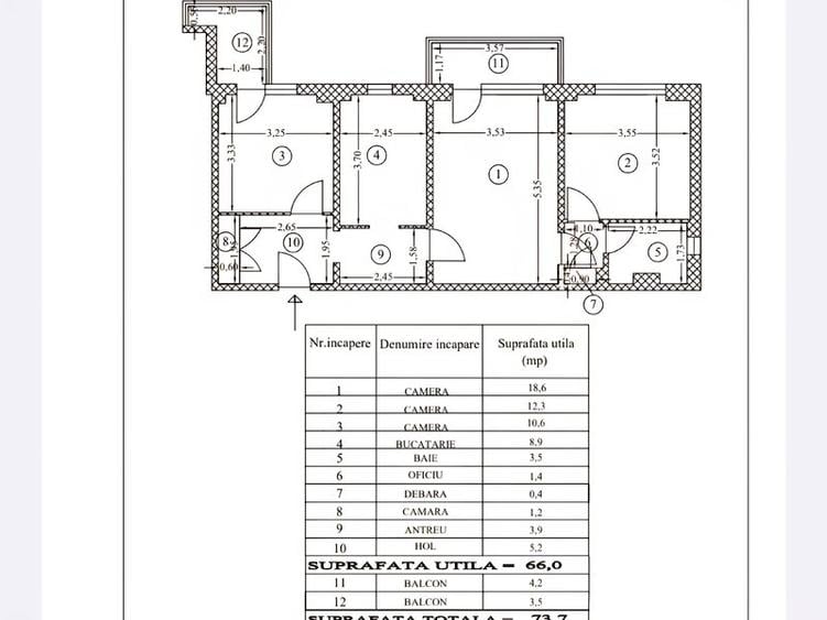 Apartament cu 3 camere semidecomandat, mobilat în Iancului
