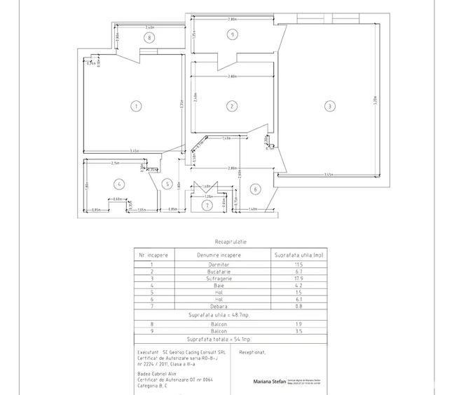 Apartament cu 2 camere decomandat în Ultracentral