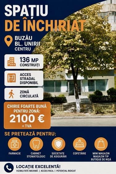 Spațiu comercial, de 109 mp, în Central