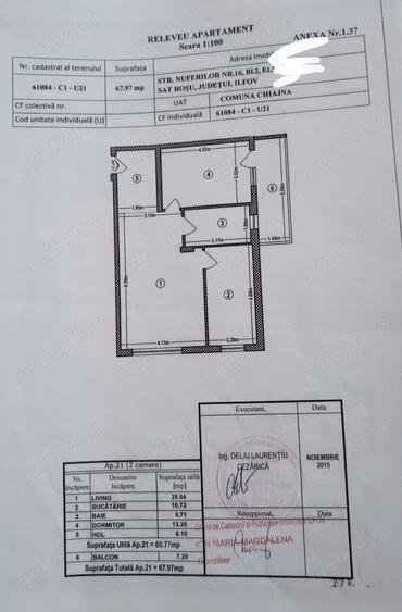 Direct Proprietar: Vand apartament 2 cam spatios (67 mp) + Parcare + Pod Depozitare | Granita Rosu - 1