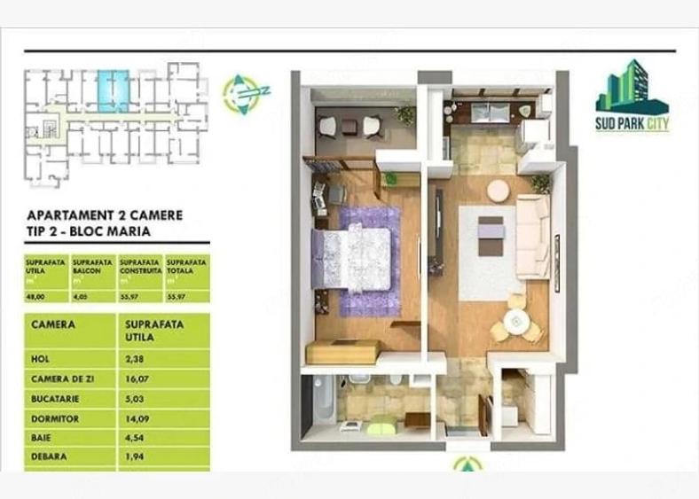 Berceni, Luica, Brancoveanu, apartament 2 camere - 3