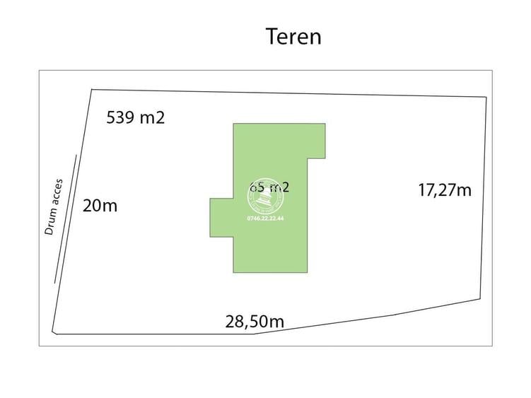 Teren de 539 mp, în Ciupercenii Noi