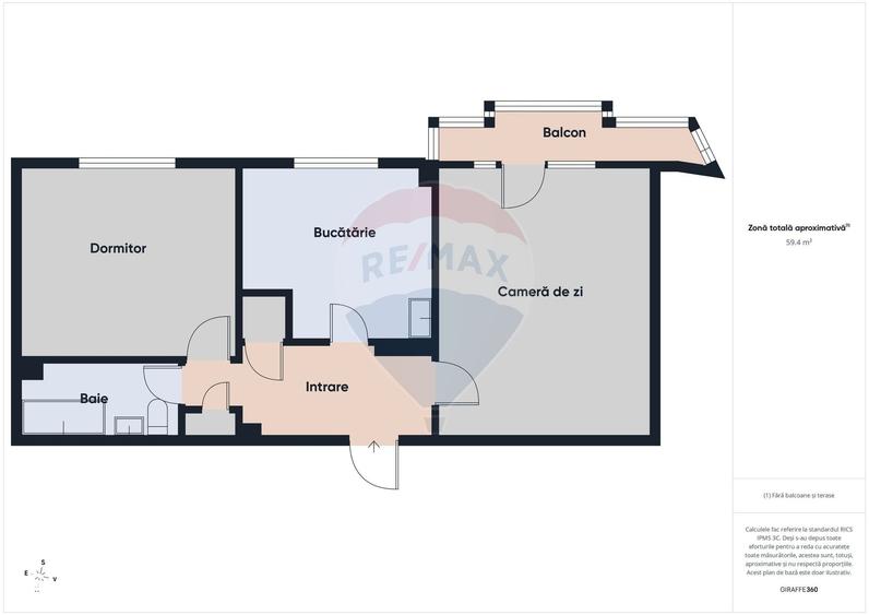 Apartament cu 2 camere decomandat în Centrul Civic