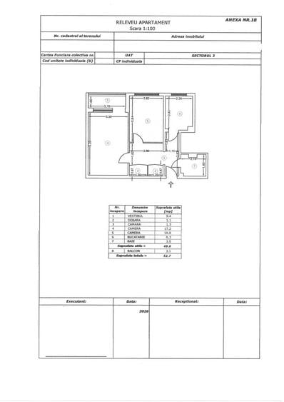 Apartament cu 2 camere decomandat, mobilat în Titan