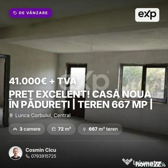 Casă cu 3 camere cu Teren 667 Mp în Pădureți
