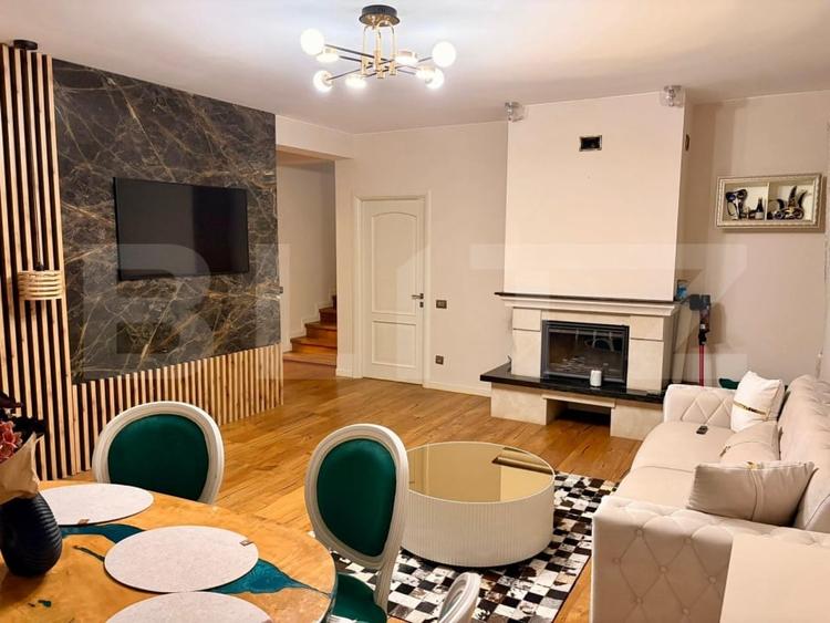 Penthouse cu 3 camere semidecomandat, mobilat în Gruia