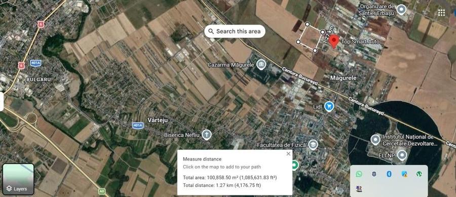 Teren intravilan în Est