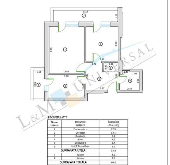 Pallady-10min Metrou,Bloc2026,1/3, Spatios, Parcare inclusa - 12