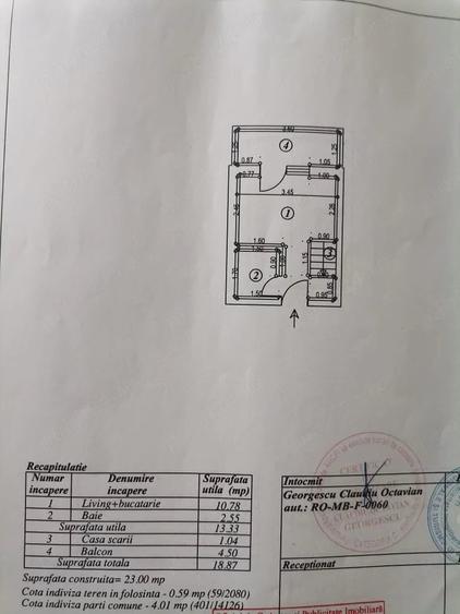 Apartament cu 2 camere semidecomandat în 1 Decembrie 1918